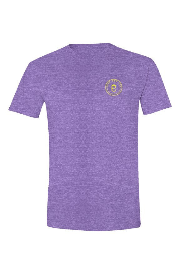 Gildan Soft Style T Shirt- Purple/Yellow