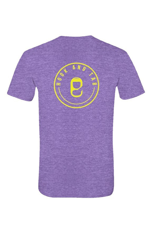Gildan Soft Style T Shirt- Purple/Yellow